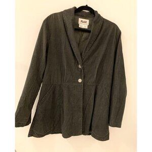 Flax‎ Cotton button olive green blazer size small